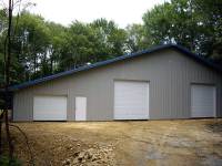 56x64x14 post-frame garage with 20' shed in Rockland, PA