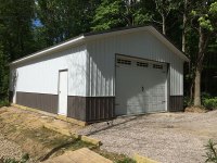 24' x 40' post-frame garage in Espyville, PA