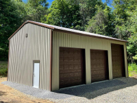 24x40x14 post-frame garage in Sandy Lake, PA